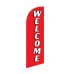 Welcome White/Red Junior Swooper Flag