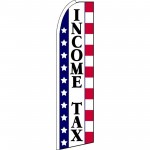 Income Tax Stars & Stripes Extra Wide Swooper Flag