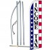 Income Tax Stars & Stripes Extra Wide Swooper Flag Bundle