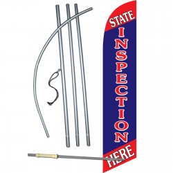 State Inspection Red & Blue Windless Swooper Flag Bundle