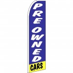 Pre-Owned Cars Blue Yellow Swooper Flag