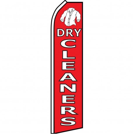 Dry Cleaners Red Swooper Flag