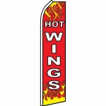 Hot Wings Red Swooper Flag