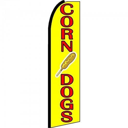 NEOPlex Hot Dogs Swooper Feather Business Flag 