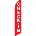 Check-In Red White Windless Swooper Flag