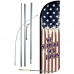We Support Our Troops Extra Wide Windless Swooper Flag Bundle