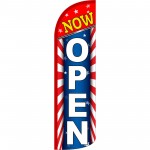 Now Open USA Extra Wide Windless Swooper Flag
