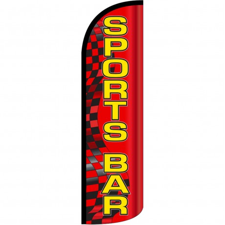 Sports Bar Extra Wide Windless Swooper Flag