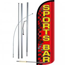 Sports Bar Extra Wide Windless Swooper Flag Bundle