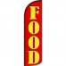 Food Red Extra Wide Windless Swooper Flag