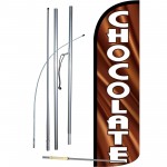 Chocolate Extra Wide Windless Swooper Flag Bundle