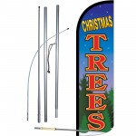 Christmas Trees Extra Wide Windless Swooper Flag Bundle