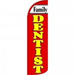 Family Dentist Extra Wide Windless Swooper Flag