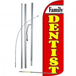 Family Dentist Extra Wide Windless Swooper Flag Bundle