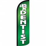 Dentist Green Extra Wide Windless Swooper Flag