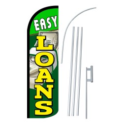 Easy Loans Extra Wide Windless Swooper Flag Bundle