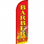 Barber Shop Red Extra Wide Windless Swooper Flag