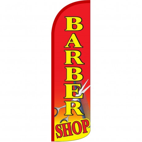 Barber Shop Red Extra Wide Windless Swooper Flag