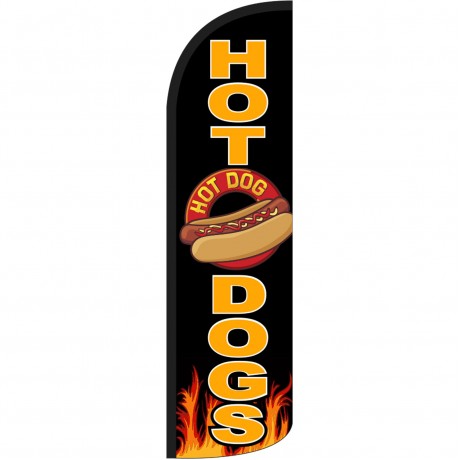 Hot Dogs Extra Wide Windless Swooper Flag