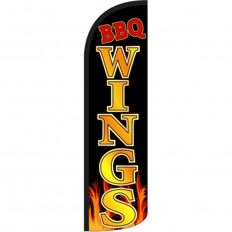BBQ Wings Extra Wide Windless Swooper Flag