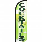 Cocktails Extra Wide Windless Swooper Flag