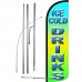 Ice Cold Drinks Extra Wide Windless Swooper Flag Bundle