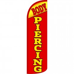 Body Piercing Extra Wide Windless Swooper Flag