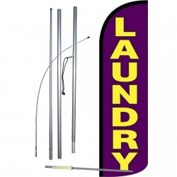 Laundry Purple Extra Wide Windless Swooper Flag Bundle
