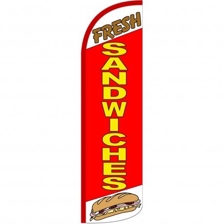 Fresh Sandwiches Extra Wide Windless Swooper Flag