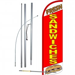Fresh Sandwiches Extra Wide Windless Swooper Flag Bundle