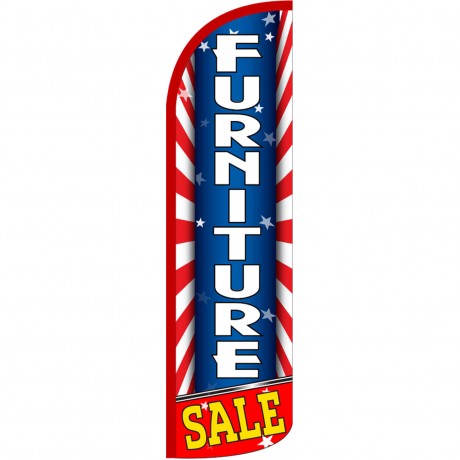 Furniture Sale Patriotic Extra Wide Windless Swooper Flag