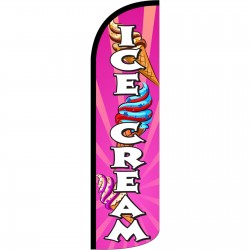 Ice Cream Pink Extra Wide Windless Swooper Flag
