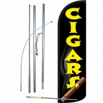 Cigars Extra Wide Windless Swooper Flag Bundle