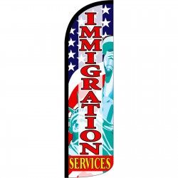 Immigration Services Extra Wide Windless Swooper Flag