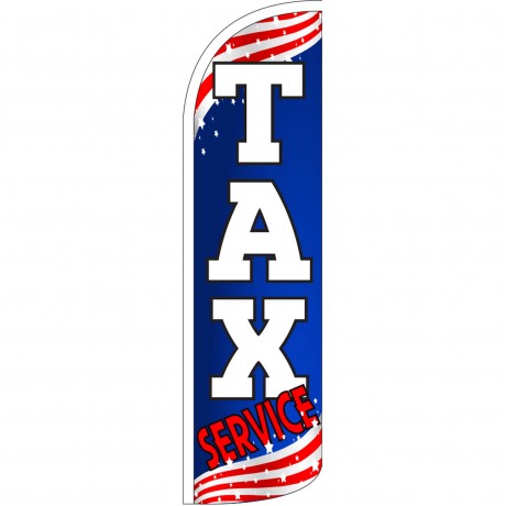 Tax Service Patriotic Extra Wide Windless Swooper Flag