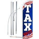 Tax Service Patriotic Extra Wide Windless Swooper Flag Bundle