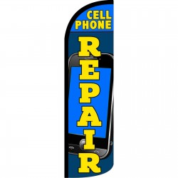 Cell Phone Repair Extra Wide Windless Swooper Flag