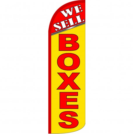 We Sell Boxes Extra Wide Windless Swooper Flag