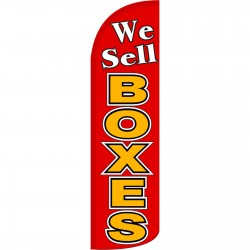 We Sell Boxes Extra Wide Windless Swooper Flag