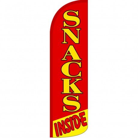 Snacks Inside Extra Wide Windless Swooper Flag