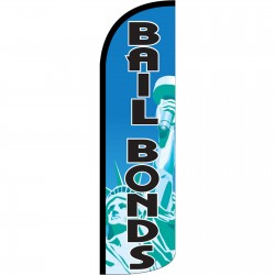 Bail Bonds Extra Wide Windless Swooper Flag