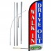 Walk-In Drive-Out Extra Wide Windless Swooper Flag Bundle