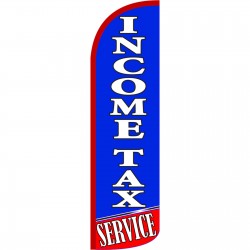 Income Tax Service Blue Extra Wide Windless Swooper Flag