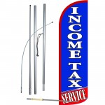 Income Tax Service Blue Extra Wide Windless Swooper Flag Bundle