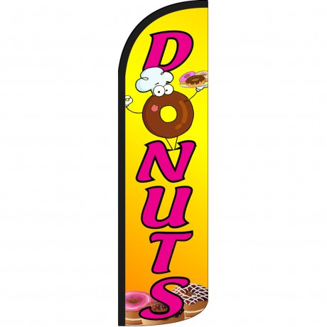 Donuts Extra Wide Windless Swooper Flag