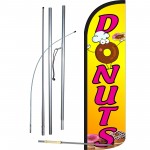 Donuts Extra Wide Windless Swooper Flag Bundle