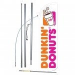 Dunkin Donuts Extra Wide Windless Swooper Flag Bundle