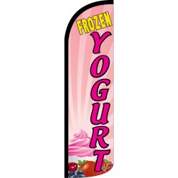 Frozen Yogurt Pink Extra Wide Windless Swooper Flag