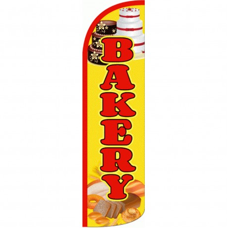 Bakery Yellow Extra Wide Windless Swooper Flag