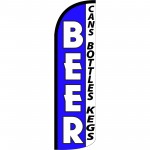 Beer Blue Extra Wide Windless Swooper Flag